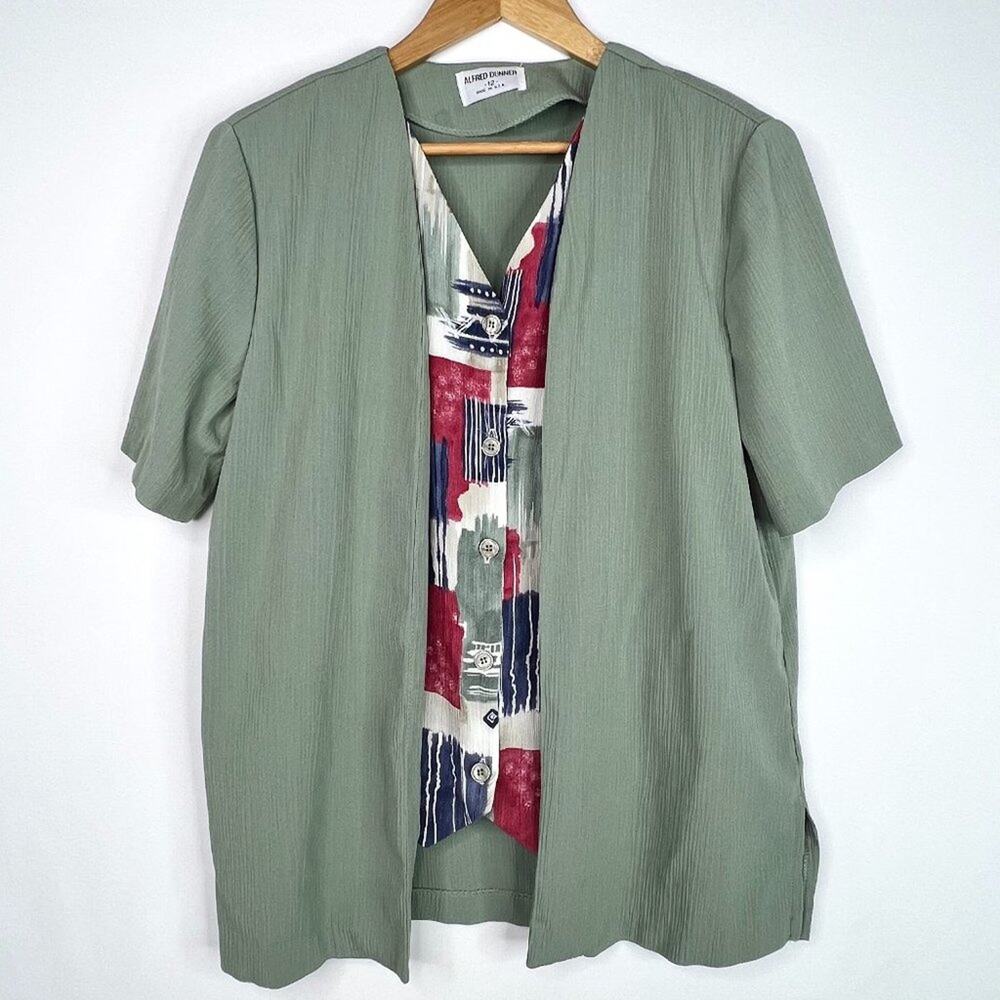 Vintage Alfred Dunner Layered Look Blouse 12